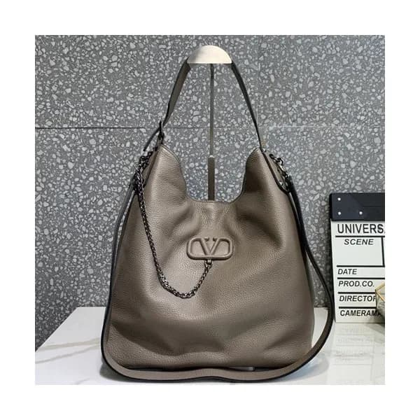 Valentino 2019 Leather Vsling Tote Shoudler Shoppe… - 1