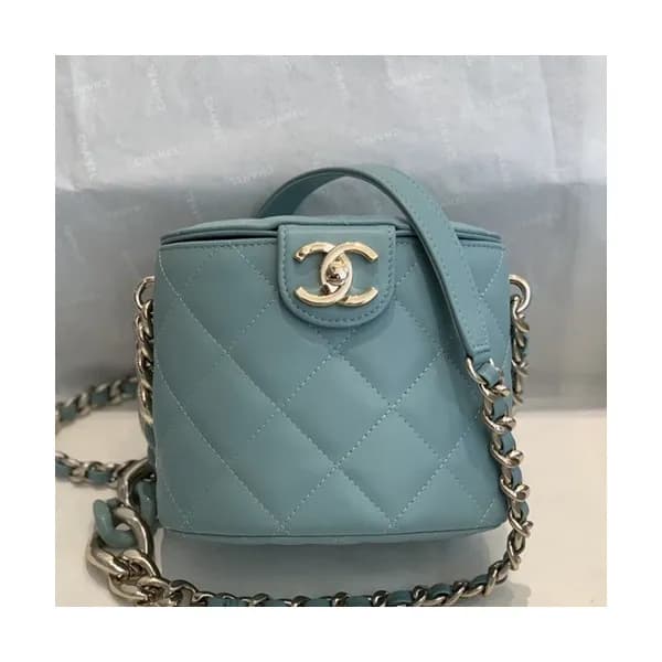 Chanel 2019 Leather Chain Shoulder Cross Bag,15CM … - 1