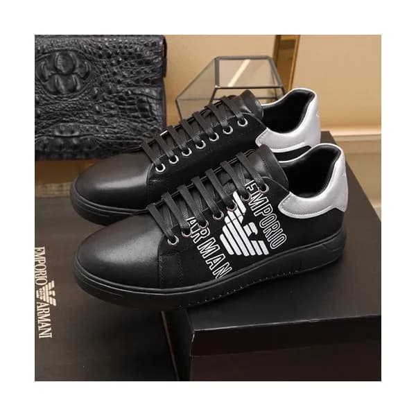 Armani 2020 Mens Leather Sneakers - 알마니 2020 남성용 … - 1
