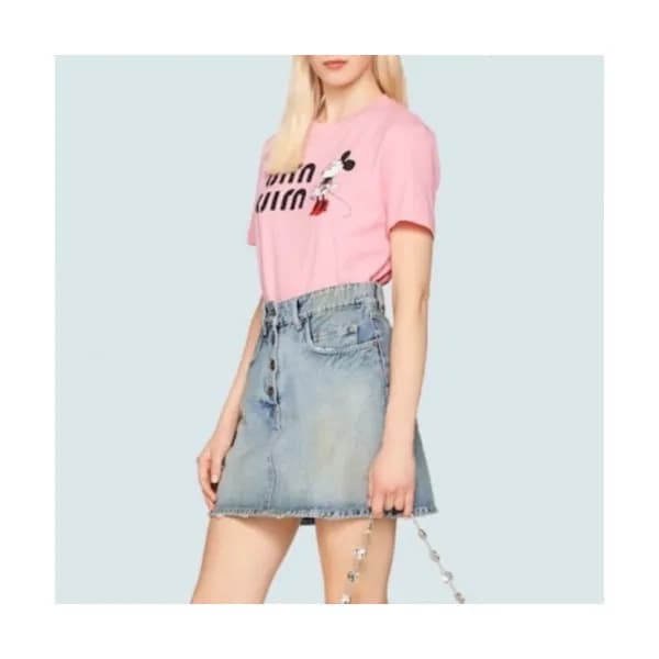 [미우미우]Miumiu 2020 Ladies Cotton Short Sleeved Tshi… - 1