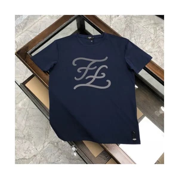 [펜디]Fendi 2020 Mens Logo Casual Silket Short Sleev… - 1