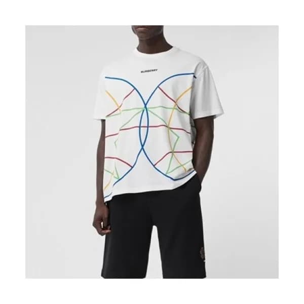 [버버리]Burberry 2021 Mens Logo Cotton Short Sleeved … - 1