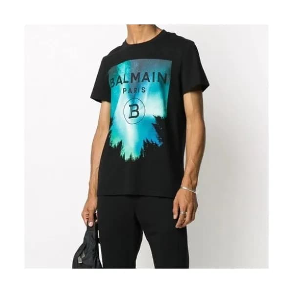 [발망]Balmain 2021 Mens Logo Cotton Short Sleeved Ts… - 1