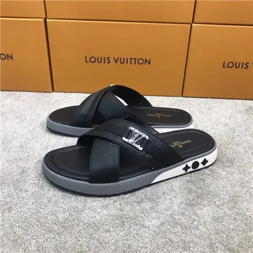 Louis Vuitton 2021 Men's Leather Slipper,LOUS2… - 1
