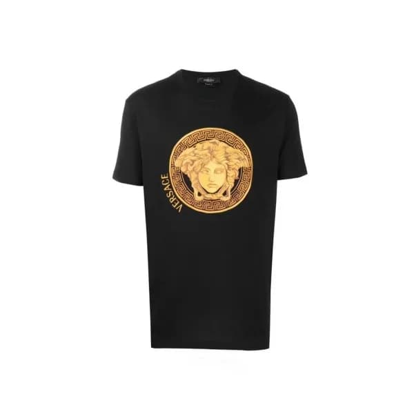 Versace Mens Logo Short Sleeved Tshirts Black - 베… - 1