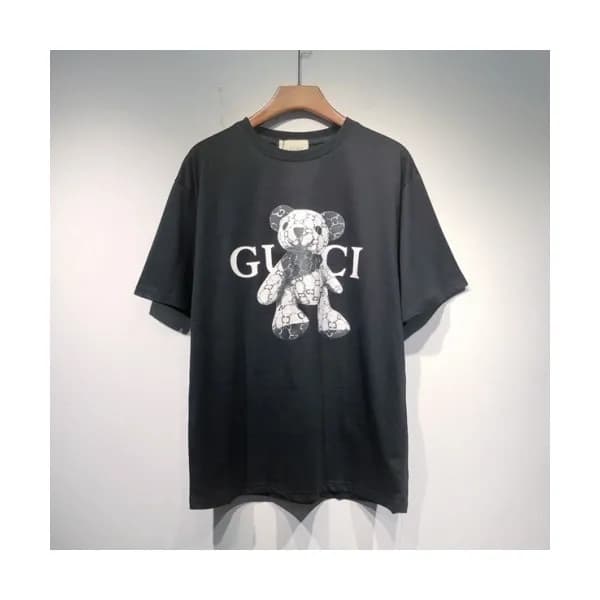 Gucci Mm/Wm Logo Short Sleeved Tshirts Black - 구찌… - 1