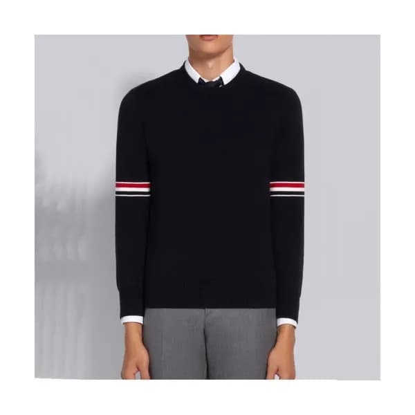 Thom Browne Mm/Wm Strap Crew-neck Wool Sweaters N… - 1