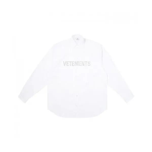 Vetements Unisex Logo Cotton Short Sleeved Oversiz… - 1