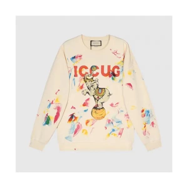 Gucci Mm/Wm Logo Crew-neck Cotton Tshirts Ivory -… - 1