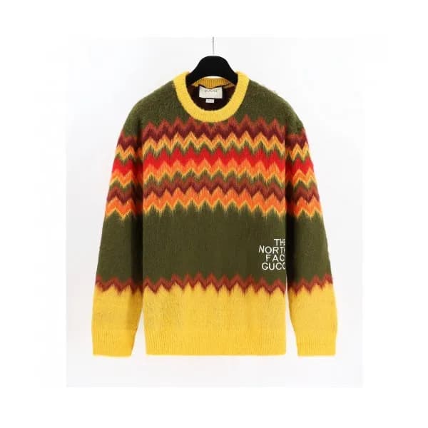 Gucci Unisex Logo Crew-neck Sweaters Yellow - 구찌 남… - 1