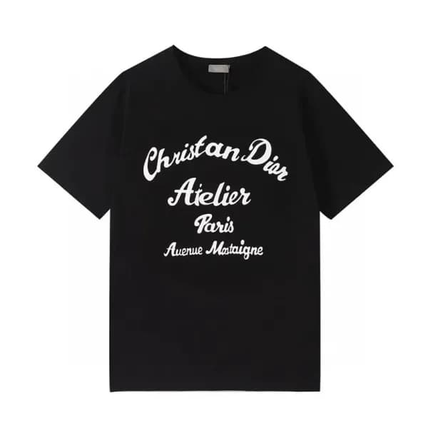 디올 남성 크루넥 블랙 반팔티 - Mens Black Tshirts - dio01694x - 1