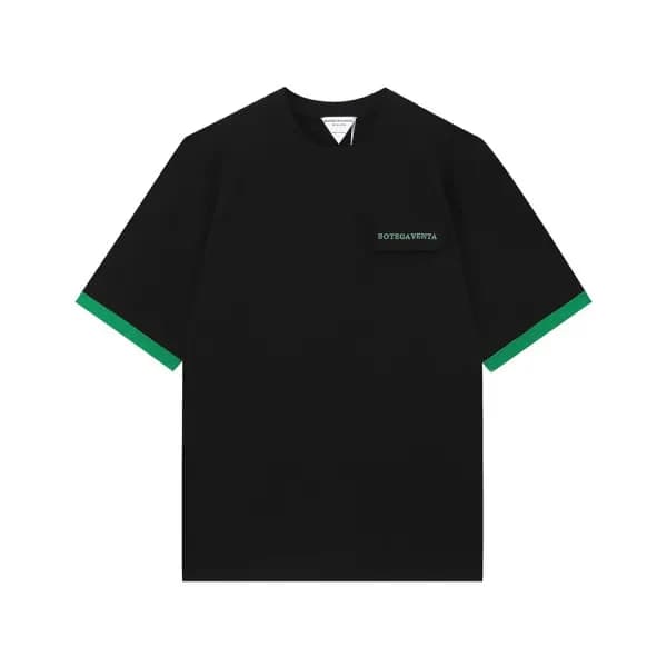 보테가 남성 크루넥 블랙 반팔티 - Mens Black Tshirts - bot0249x - 1