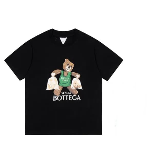 보테가 남성 크루넥 블랙 반팔티 - Mens Black Tshirts - bot0260x - 1