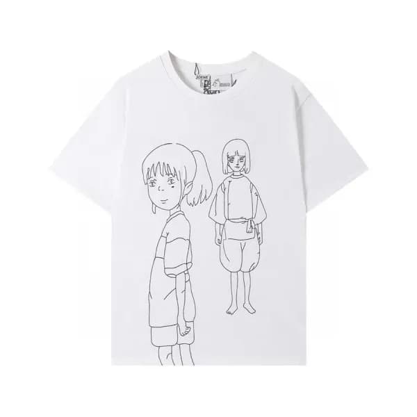 로에베 남성 이니셜 화이트 반팔티 - Mens White Tshirts - loe0588x - 1