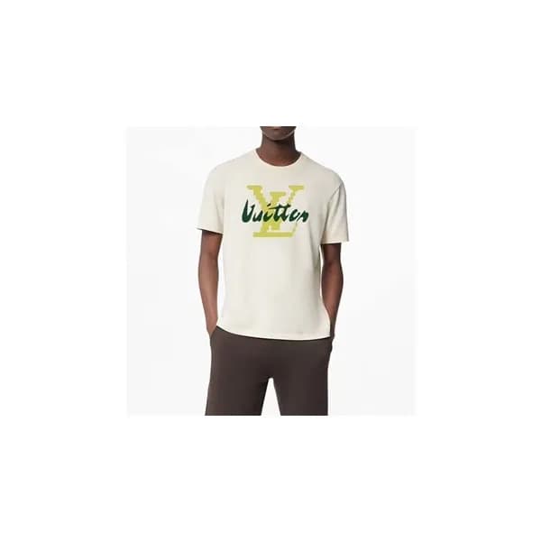 루이비통 남성 화이트 크루넥 반팔티 - Mens White Tshirts - lou0416… - 1
