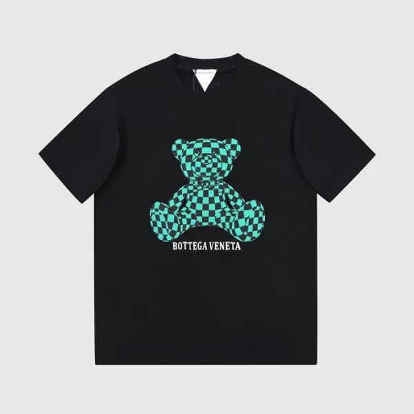 보테가 남/녀 크루넥 블랙 반팔티 - Unisex Black Tshirts - bot027… - 1