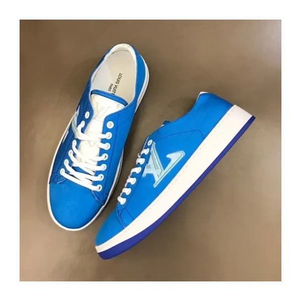 루이비통 남성 클래식 블루 스니커즈 - Mens Blue Sneakers - lou0496… - 1