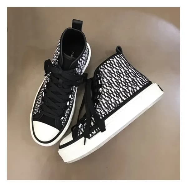 아미리 남성 블랙 하이탑 스니커즈 - Mens Black Sneakers - amir035… - 1