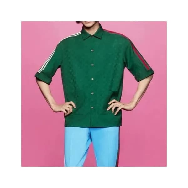 구찌 남성 트렌디 그린 셔츠 - Mens Green Tshirts - guc04967x - 1