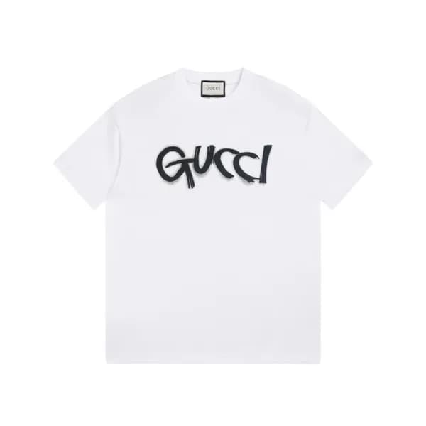 구찌 남/녀 화이트 크루넥 반팔티 - Unisex White Tshirts - guc049…