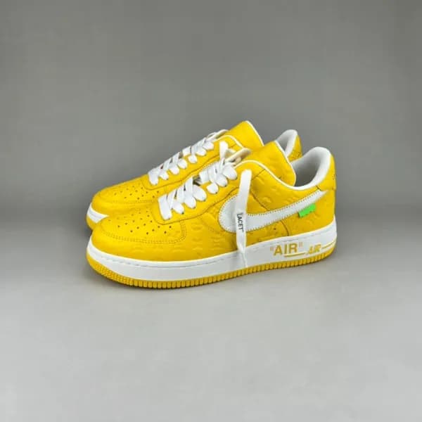 루이비통 남성 트렌디 옐로우 스니커즈 - Mens Yellow Sneakers - lou0… - 1