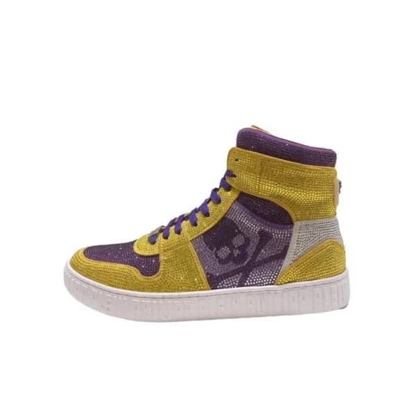 필립플레인 남성 하이탑 퍼플 스니커즈 - Mens Purple Sneakers - phi0… - 1