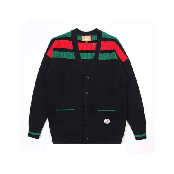 구찌 남/녀 브이넥 블랙 가디건 - Gucci Unisex Black Cardigan - … - 1