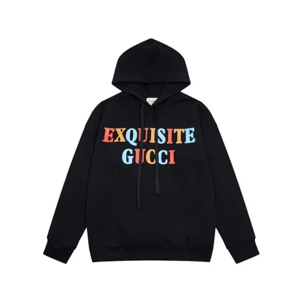 구찌 남/녀 트렌디 블랙 후드티 - Gucci Unisex Black Hoodie - g… - 1