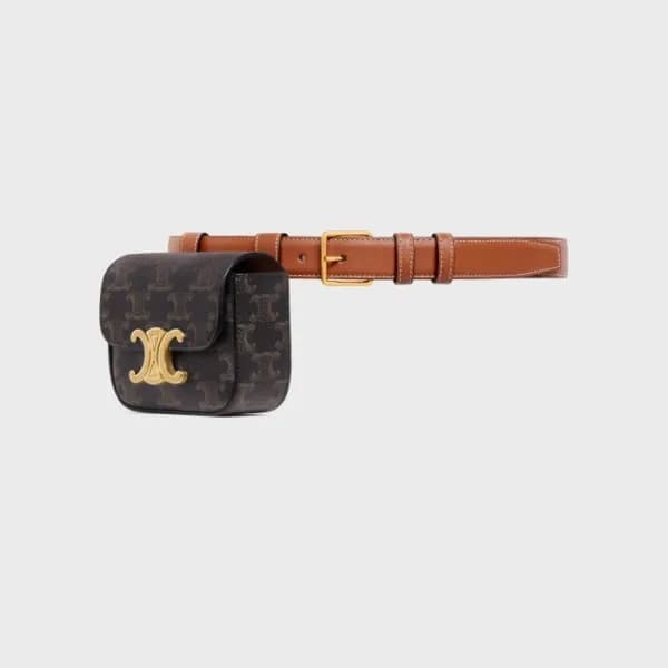 셀린느 여성 로고 브라운 힙색 - Celine Womens Brown Hip Sack - … - 1
