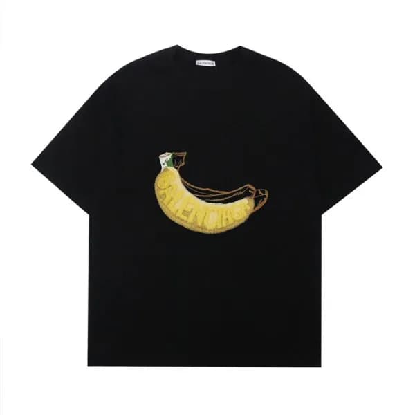 발렌시아가 남성 블랙 크루넥 반팔티 - Balenciaga Mens Black Short … - 1