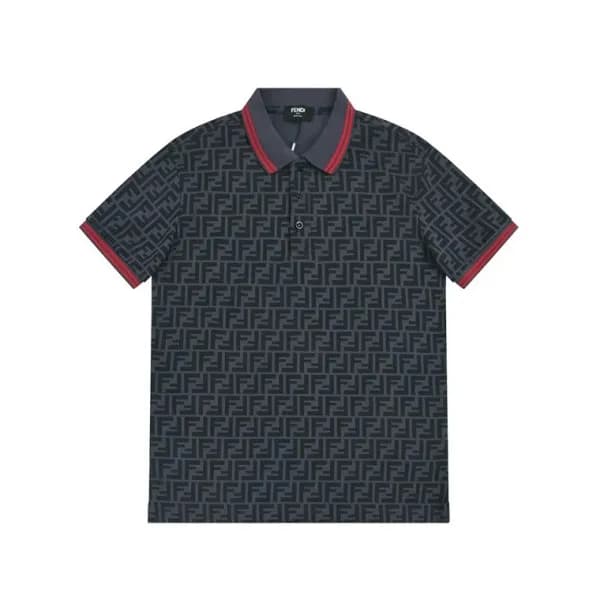 펜디 남성 그레이 폴로 반팔티 - Fendi Mens Gray Short sleeved T… - 1