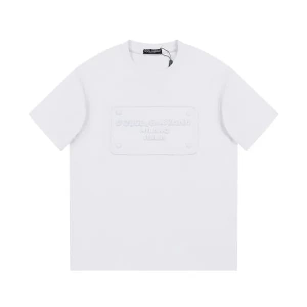 돌체앤가바나 남성 화이트 크로넥 반팔티 - Dolce&Gabbana Mens White T… - 1