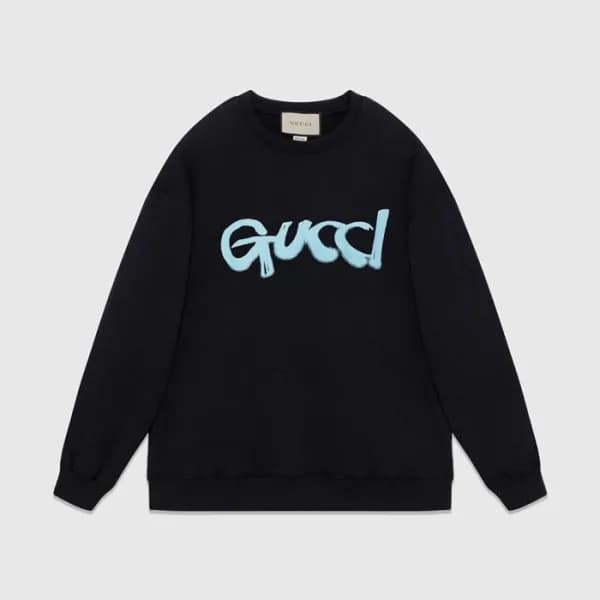 구찌 남성 베이직 블랙 맨투맨 - Gucci Mens Black Tshirts - Gu86… - 1