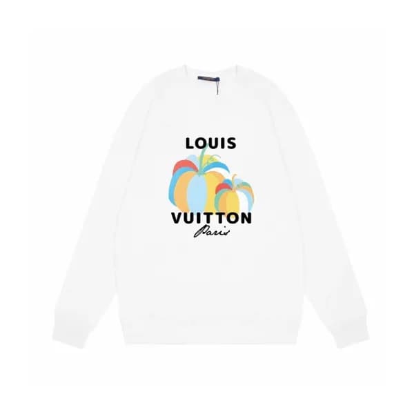 루이비통 남성 모던 화이트 맨투맨 - Louis vuitton Mens White Tshi… - 1
