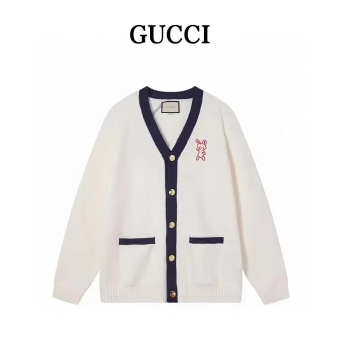 구찌 남성 화이트 브이넥 가디건 - Gucci Mens White Cardigan - gu…