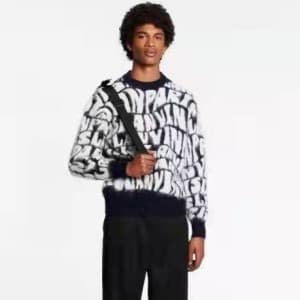 랑방 남성 블랙 크루넥 스웨터 - LANVIN Mens Black Sweaters - la…