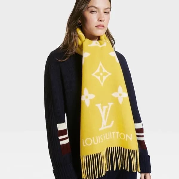 루이비통 여성 옐로우 머플러 - Louis vuitton Womens Yellow Muff… - 1