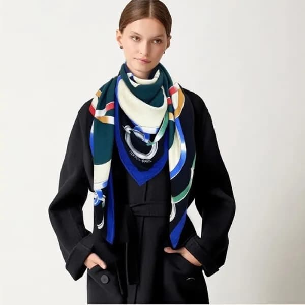 에르메스 여성 블루 스카프 - Hermes Womens Blue Scarf - he533x - 1