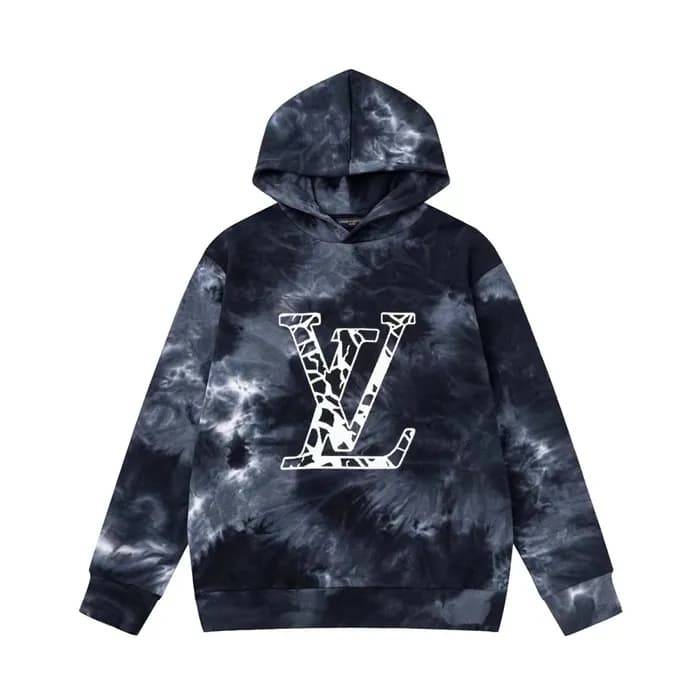 루이비통 남성 블랙 후디 - Louis vuitton Mens Black Hoodie - … - 1