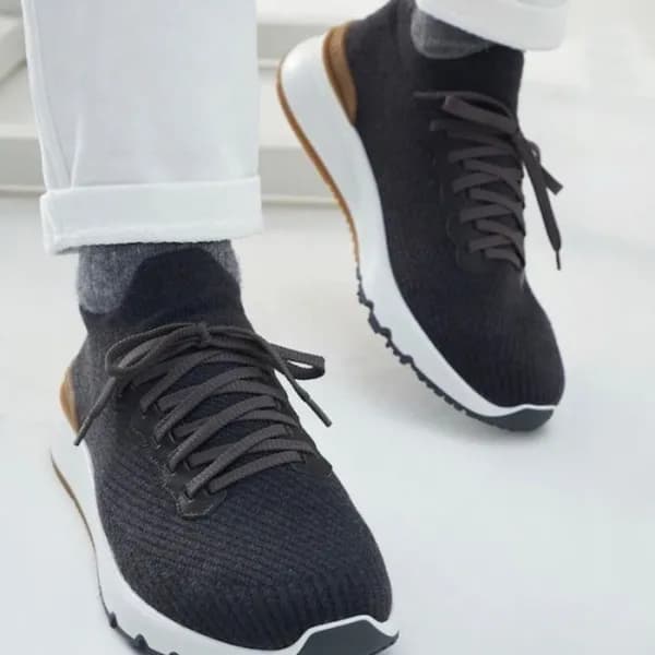 브루넬로쿠치넬리 남성 차콜 스니커즈 - Brunello Cucinelli Mens Char… - 1