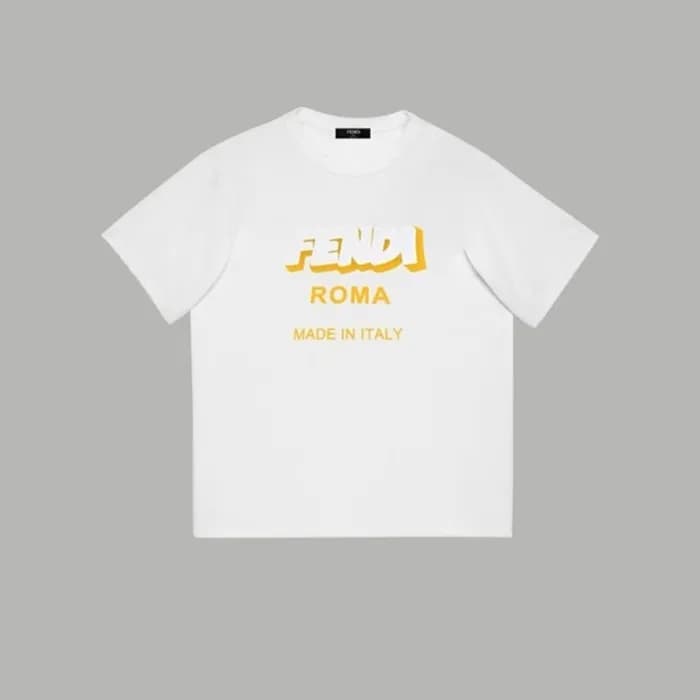 펜디 남성 화이트 티셔츠 - Fendi Mens White Tshirts - fec215x - 1