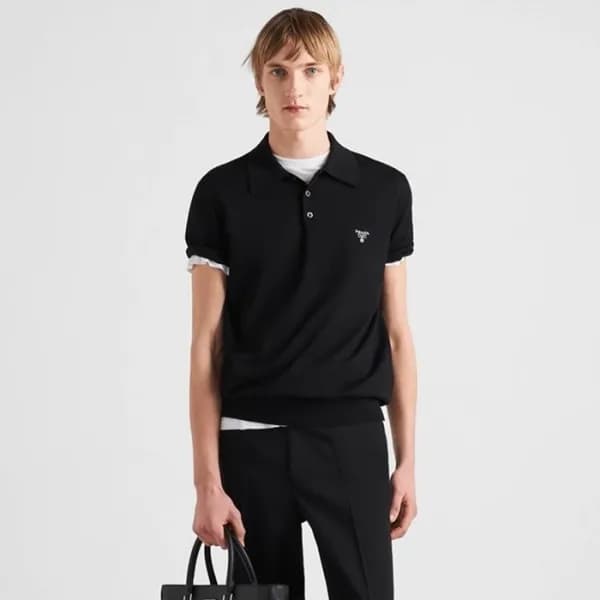 매장판 프라다 남성 블랙 티셔츠 - Prada Mens Black Tshirts - prc… - 1