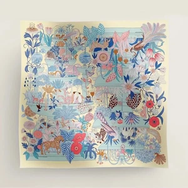 에르메스 여성 블루 스카프 - Hermes Womens Blue Scarf - acc219… - 1