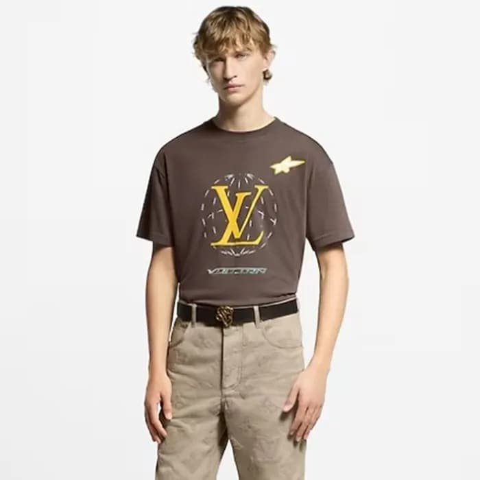 루이비통 남성 라운드 반팔 티셔츠 - Louis vuitton Mens Round Tshi… - 1