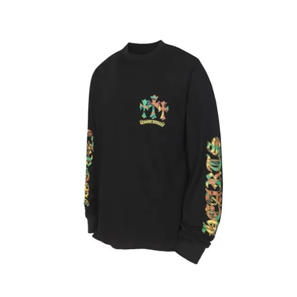 크롬하츠 남성 라운드 긴팔티 - Chrome Hearts Mens Round Tshirt … - 1