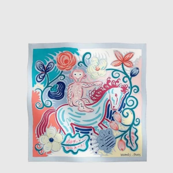 에르메스 여성 실크 르 슈발 드 카즈미 스카프 - Hermes Womens Le Cheva… - 1