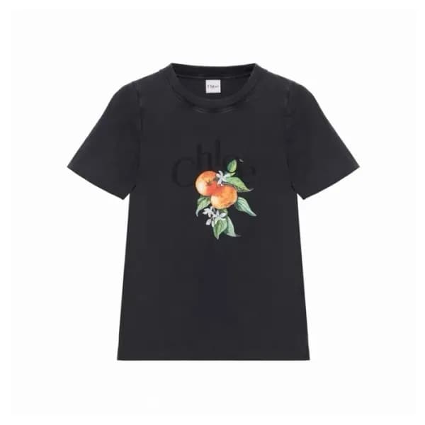 끌로에 여성 반팔 티셔츠 - Chloe Womens Round Tshirt - chc16266x