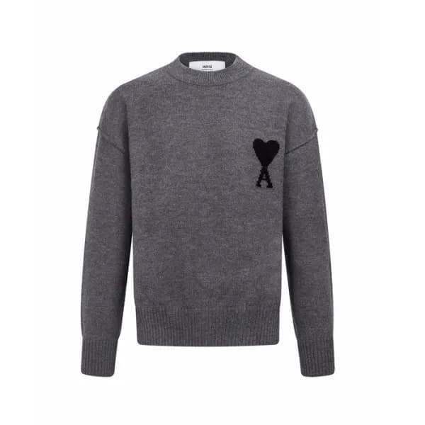 아미 남/녀 라운드 니트 - Ami Unisex Round Knitwear - amc16702x - 1