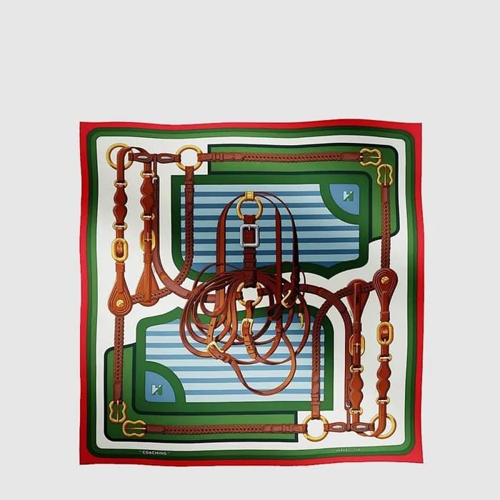 에르메스 여성 코칭 데자뷰 숄 - Hermes Womens Coaching Deja-Vu Shawl - acc8860x - 1