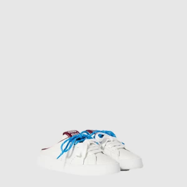 미우미우 여성 가죽 스니커즈 뮬 - Miumiu Womens Leather Sneaker Mules - mis14831x - 1